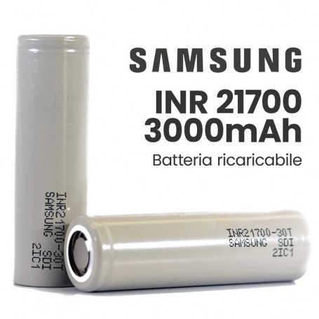 BATTERIA SAMSUNG 30T 21700 | 3000KmAh 3.7V Batteria Ricaricabile